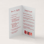 Lip-Distributor Lippenfarbenwatte Visitenkarte Visitenkarten (Innenseite)