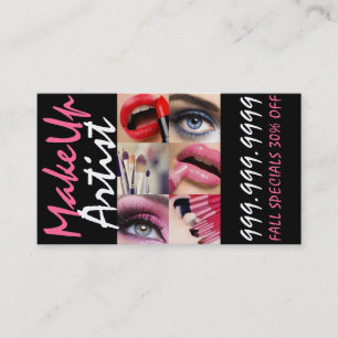 Lip Eyes Pinsel Make-Up Artist, Kosmetologie, Salo Visitenkarte