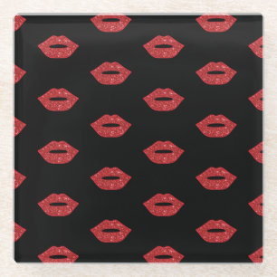 Lip Glitzer Kisses Femine Feminine Glasuntersetzer
