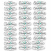 Lip Gloss Packaging Logo Diamond Branding Sticker (Vorderseite)