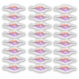 Lip Gloss Packaging Logo Lip Rainbow Branding Aufkleber