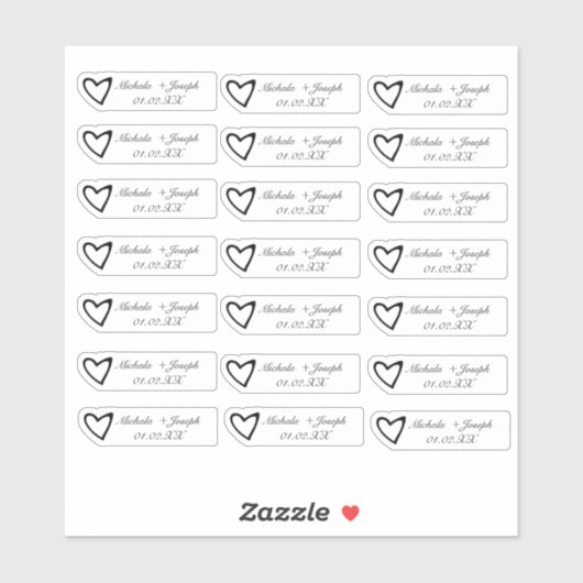 Lip Gloss Packaging Wedding Logo Branding Sticker (Blatt)