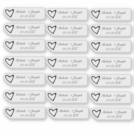 Lip Gloss Packaging Wedding Logo Branding Sticker (Vorderseite)