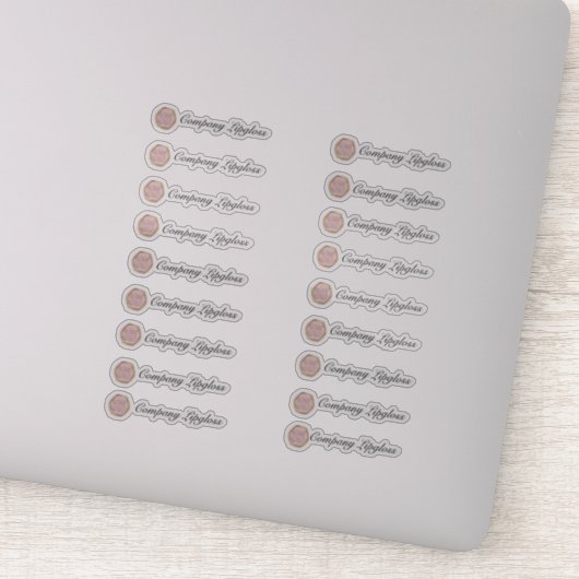 Lip Gloss Verpackung Ihres eigenen Logos Medium Aufkleber (Detail)