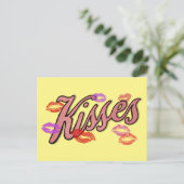 LIP KISSES FEIERTAGSPOSTKARTE (Stehend Vorderseite)