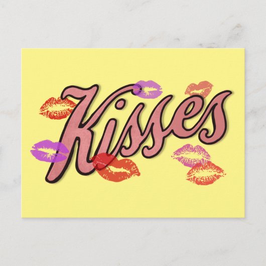 LIP KISSES FEIERTAGSPOSTKARTE (Vorderseite)