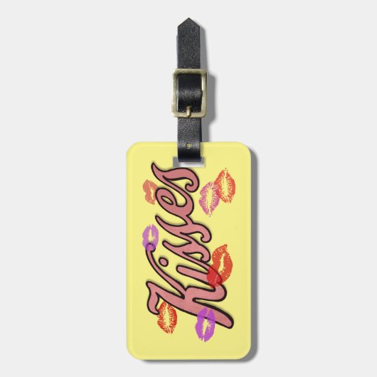 LIP KISSES GEPÄCKANHÄNGER (Vorderseite vertikal)