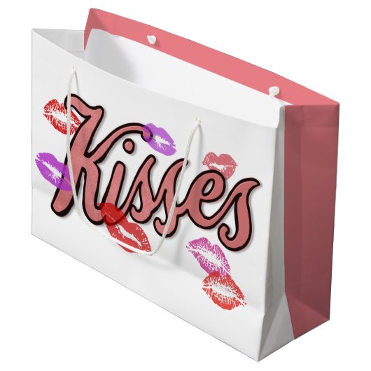 LIP KISSES GROßE GESCHENKTÜTE (Vorderseite Schrägansicht)