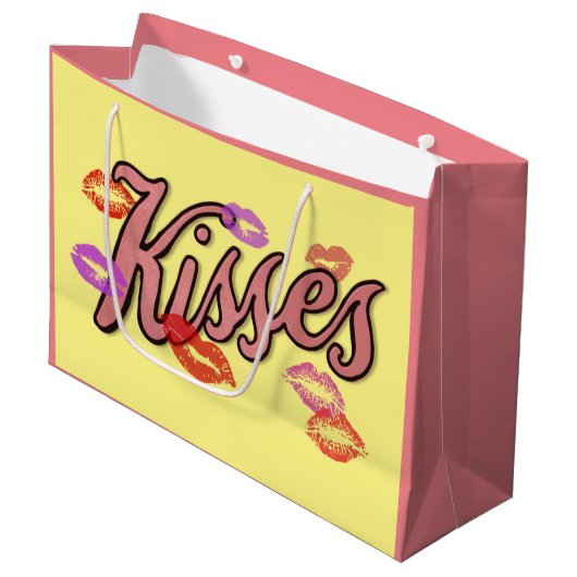 LIP KISSES GROßE GESCHENKTÜTE (Vorderseite Schrägansicht)