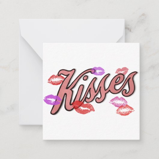 LIP KISSES MITTEILUNGSKARTE (Vorderseite)