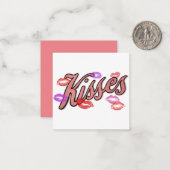 LIP KISSES MITTEILUNGSKARTE (Vorderseite/Rückseite Beispiel)