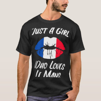 Lip Mouth Love French Flag Le Mans T-Shirt
