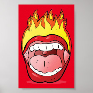 Lip on Fire 20" x 24" Poster