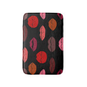 Lip print, rosa Küsse. Badematte (Vorderseite Vertikal)