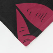 Lip print, rosa Küsse. Fleecedecke (Ecke)