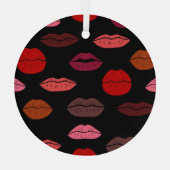 Lip print, rosa Küsse. Ornament Aus Glas (Rückseite)