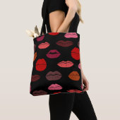Lip print, rosa Küsse. Tasche (Von Nahem)