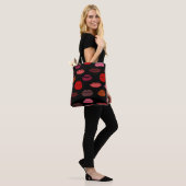 Lip print, rosa Küsse. Tasche (Am Model)