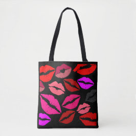 Lip Print Tote Tasche