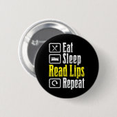 Lip Reading ASL Hand Gesture Deaf Hörverlust Awa Button (Vorne & Hinten)