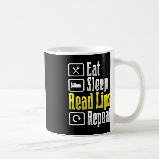 Lip Reading ASL Hand Gesture Deaf Hörverlust Awa Kaffeetasse (Rechts)