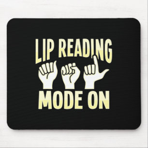 Lip Reading ASL Hand Gesture Deaf Hörverlust Awa Mousepad