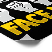 Lip Reading ASL Hand Gesture Deaf Hörverlust Awa Poster (Ecke)