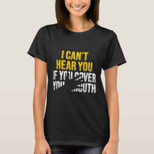 Lip Reading ASL Hand Gesture Deaf Hörverlust Awa T-Shirt