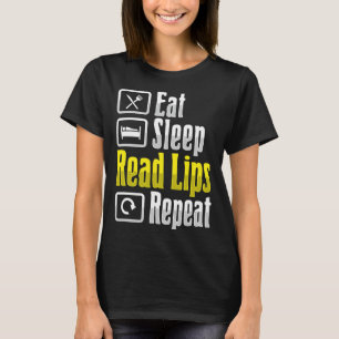 Lip Reading ASL Hand Gesture Deaf Hörverlust Awa T-Shirt