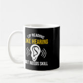 Lip Reading like Heading Deaf Deaf Bewusstsein Kaffeetasse (Links)