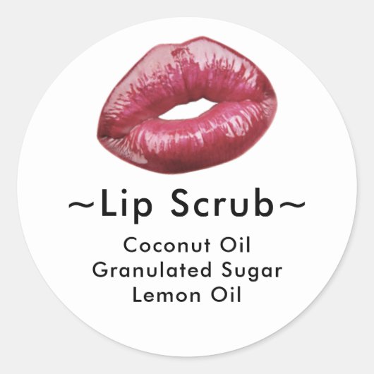 Lip Scrub Sticker (Vorderseite)