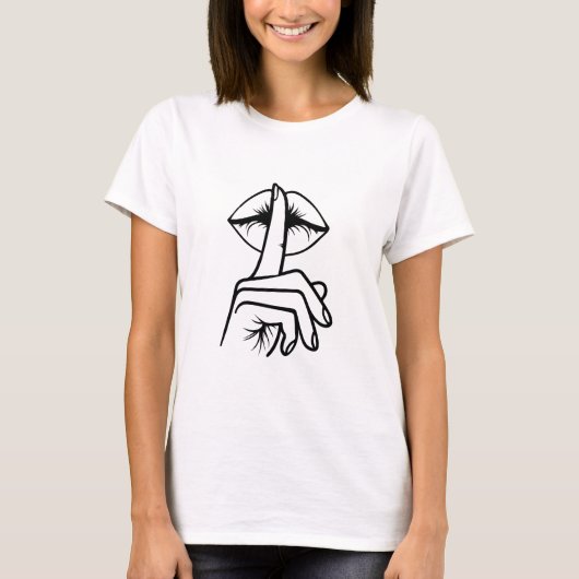 Lip Silence Sign T-Shirt (Vorderseite)