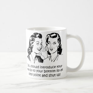 Lip To Lip - Halt Den Mund - Lustiger Becher oder Kaffeetasse