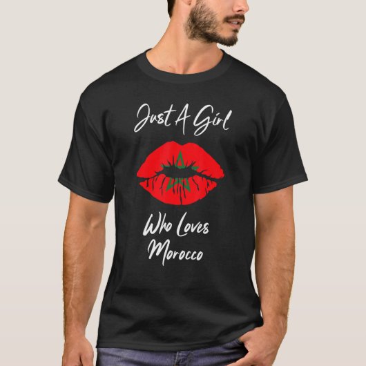 Lip Women's Girls Love Flag Morocco T-Shirt (Vorderseite)