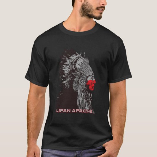 Lipan Apache Amerikanische Ureinwohner Stolz Haupt T-Shirt (Vorderseite)