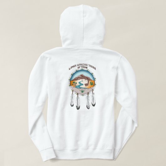 Lipan Apache das grundlegende mit Kapuze Hoodie (Design Rückseite)
