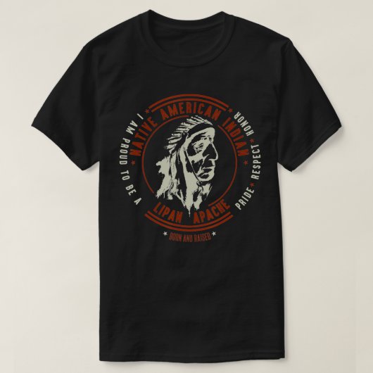 Lipan APACHE Native Amerikanische Ureinwohner Retr T-Shirt (Design vorne)