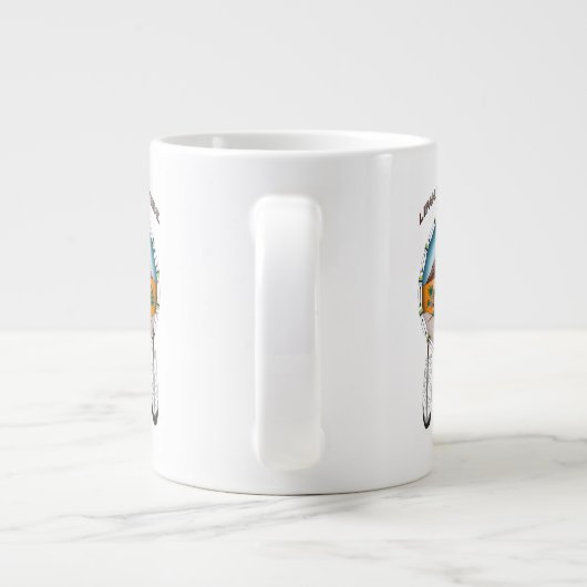 Lipan Apache Stamm 20-Unze-weiße riesige Tasse (Rückseite)