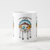 Lipan Apache Stamm 20-Unze-weiße riesige Tasse (Vorderseite)
