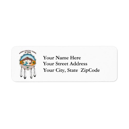 Lipan Apache Stamm Texas Address Labels (Vorne)