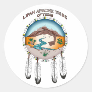 Lipan Apache Stamm Texas Papier Aufkleber