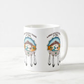 Lipan Apache Stamm von Texas 11 Unze-Weiß-Tasse Kaffeetasse (VorderseiteRechts)