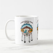 Lipan Apache Stamm von Texas 11 Unze-Weiß-Tasse Kaffeetasse (Links)
