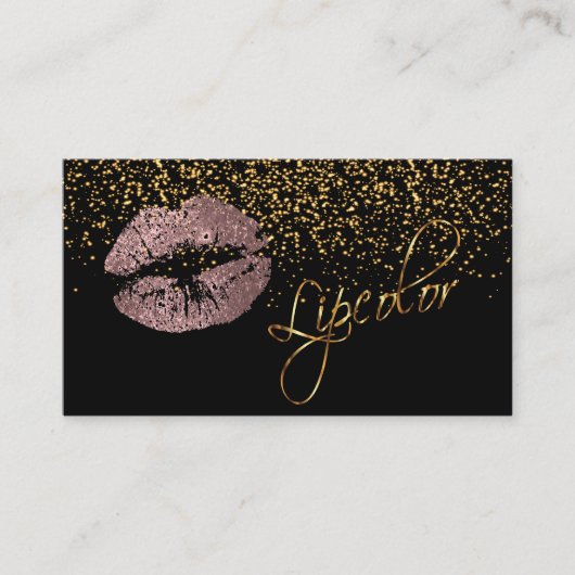Lipcolor mit GoldConfetti u. den staubigen Visitenkarte (Vorderseite)
