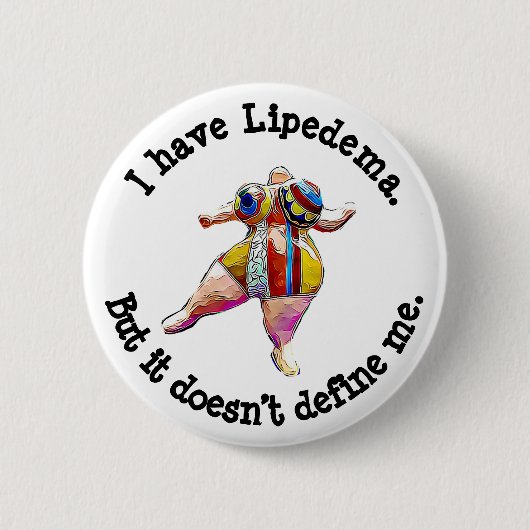 Lipedema Bewusstseins-Knopf Button (Vorderseite)