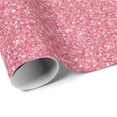 Lipgloss rosa Glitzer Geschenkpapier (Rolleneckpunkt)