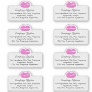 Lipgloss-Schönheits-Logo-Inhalt Geschäft  Aufkleber