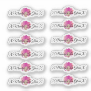 Lipgloss-Verpackung mit Logo-Aufkleber für Frauen Aufkleber