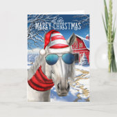 Lipizzan Weißes Pferd Funny MARE Weihnachten (Vorderseite)