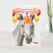 Lipizzaner Weißes Pferd Funny Geburtstag Karte (Vorderseite)